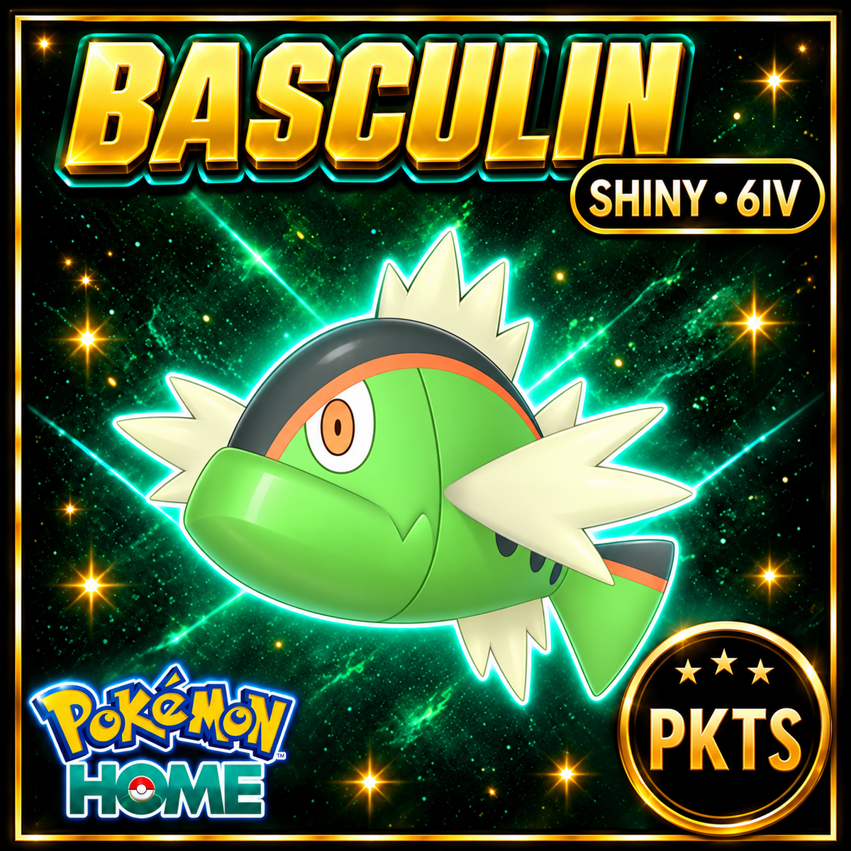 Shiny Basculin Pokémon HOME 6IV Competitive Battle Ready - Image 1
