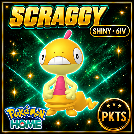Shiny Scraggy Pokémon Sword Shield 6IV PKTS Image 1