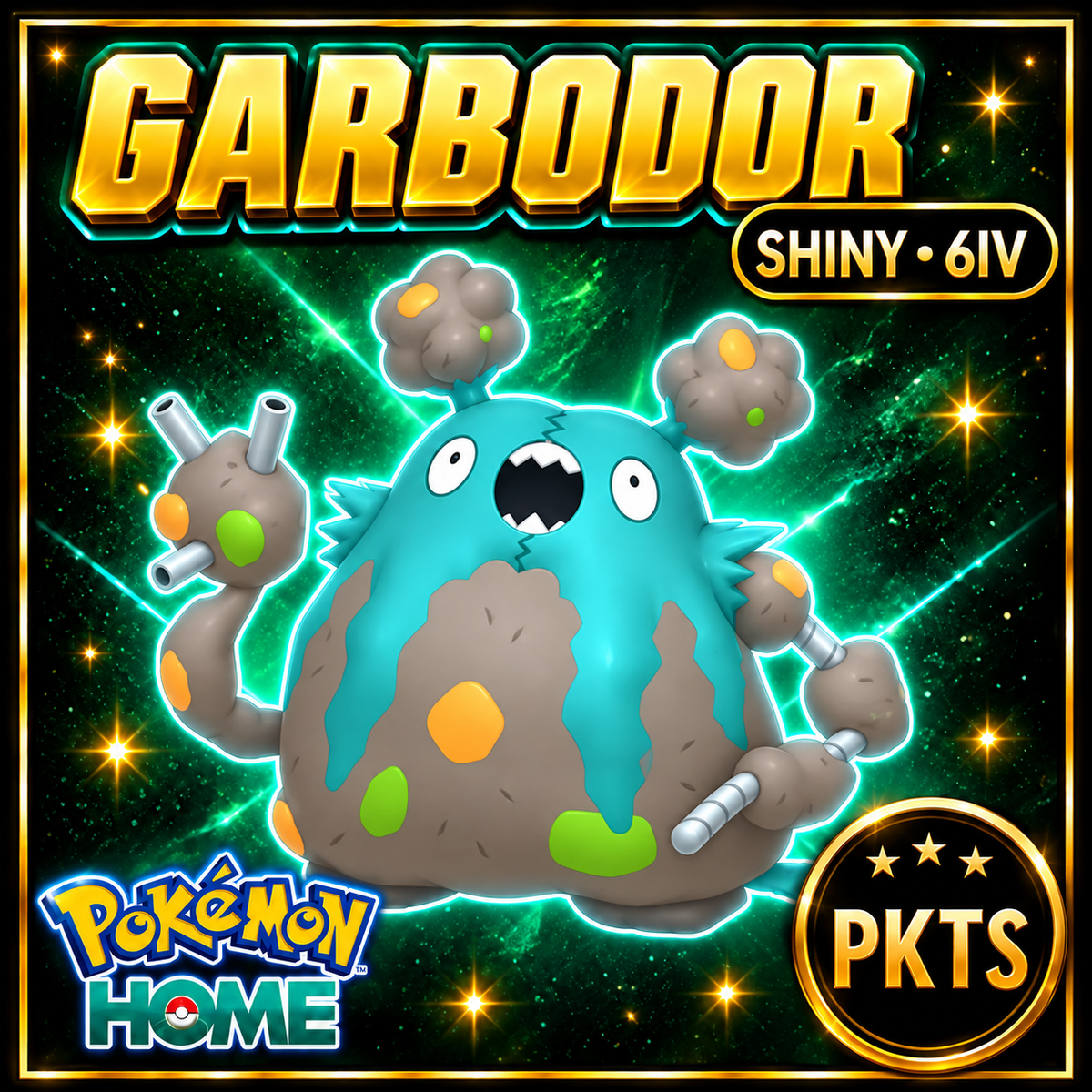 Shiny Garbodor Pokémon HOME 6IV Competitive Battle Ready - Image 1