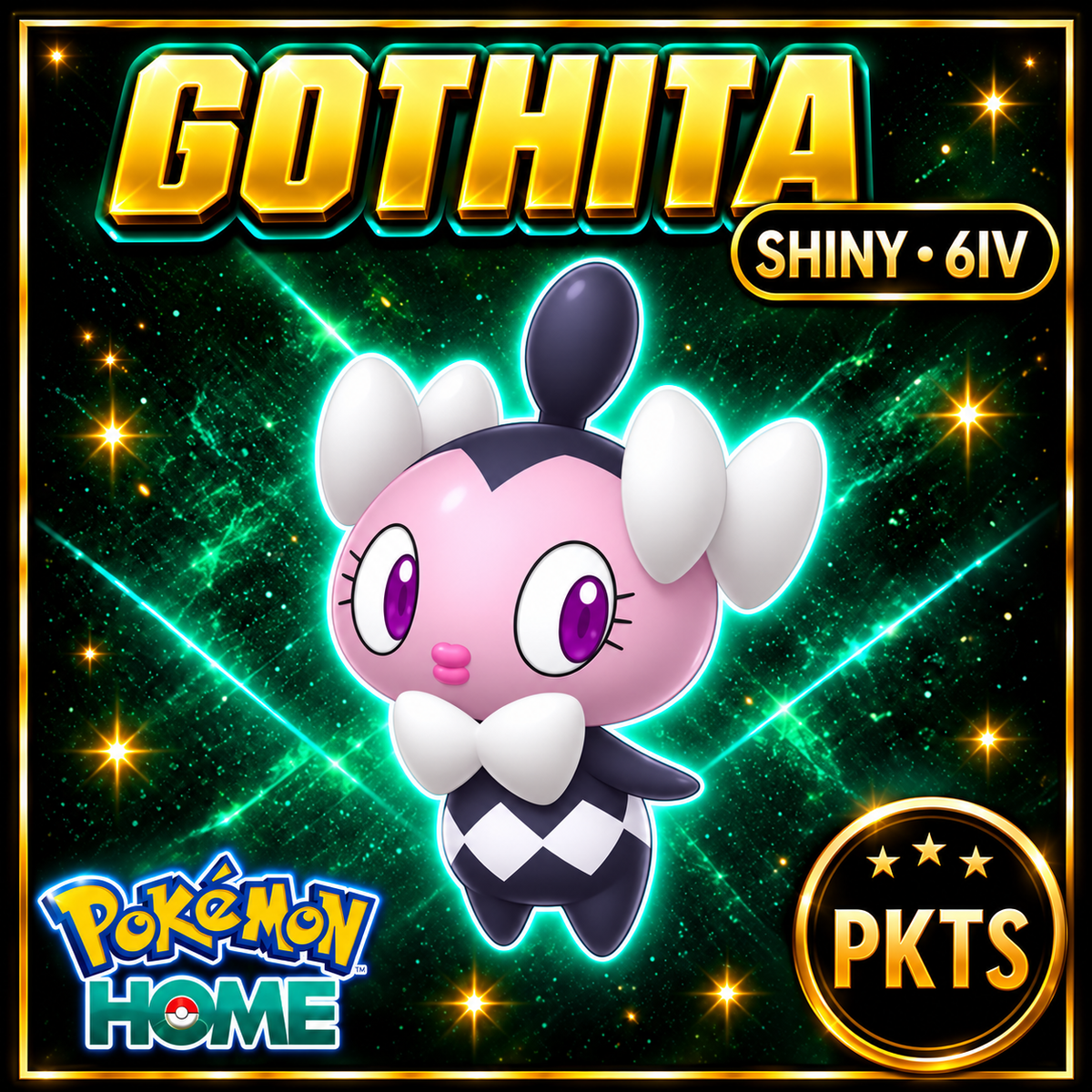 Shiny Gothita Pokémon HOME 6IV Competitive Battle Ready - Image 1
