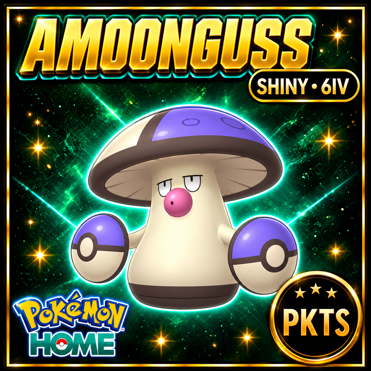 Shiny Amoonguss Pokémon HOME 6IV Competitive Battle Ready - Image 1