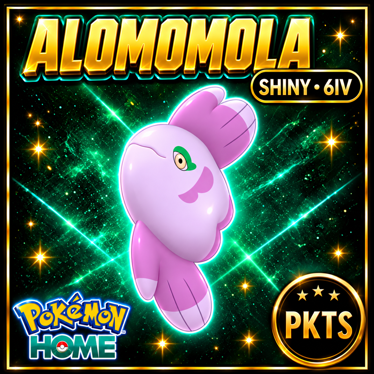 Shiny Alomomola Pokémon HOME 6IV Competitive Battle Ready - Image 1