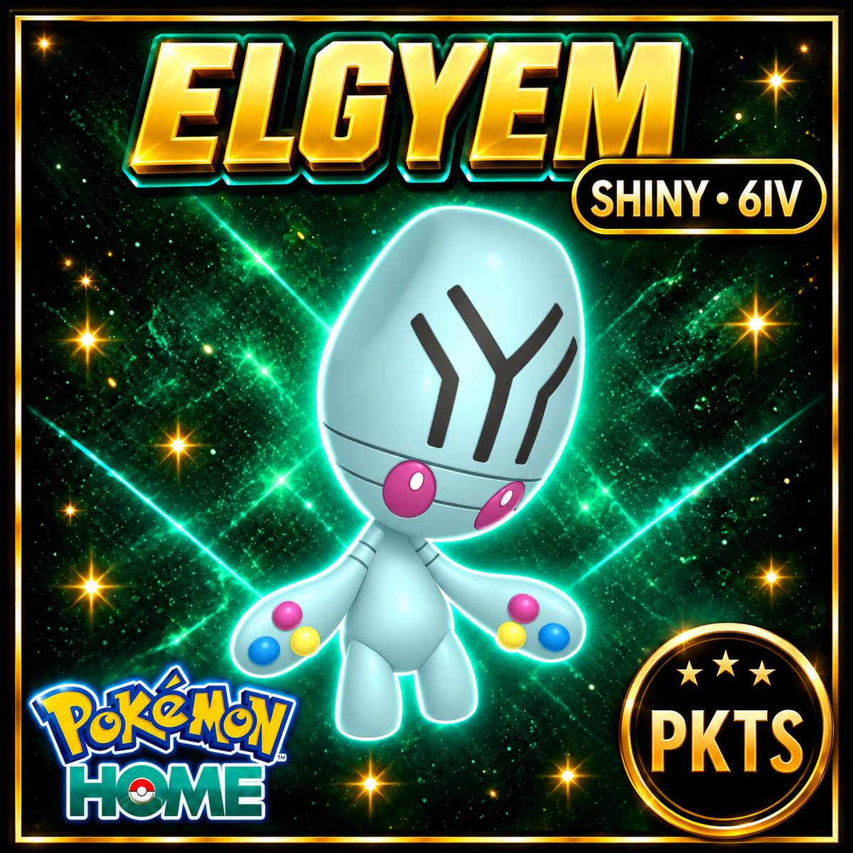 Shiny Elgyem Pokémon HOME 6IV Competitive Battle Ready - Image 1