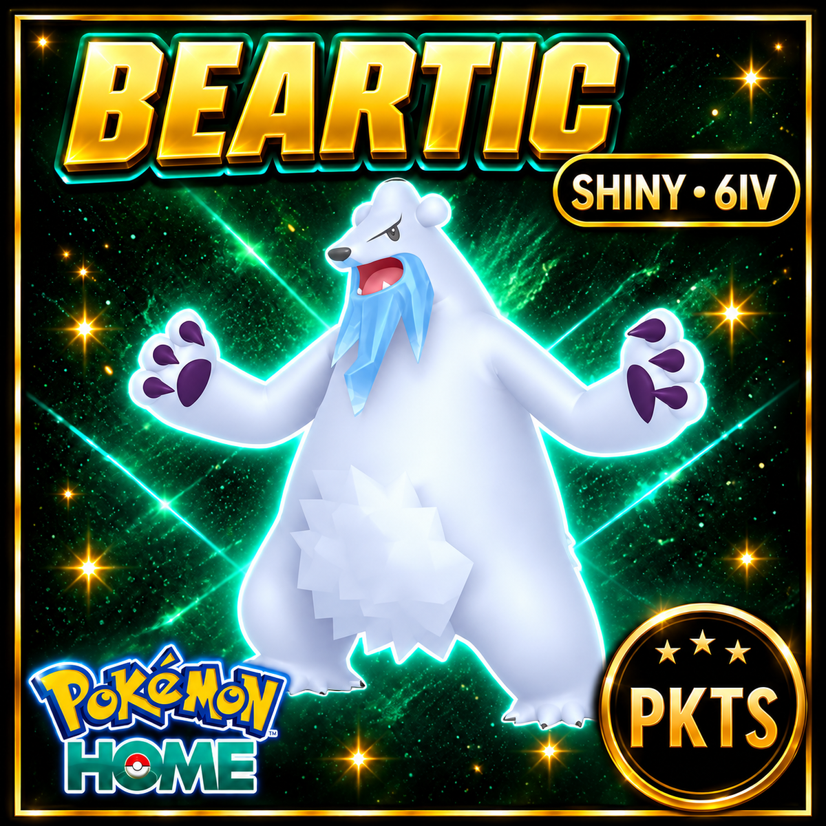Shiny Beartic Pokémon HOME 6IV Competitive Battle Ready - Image 1