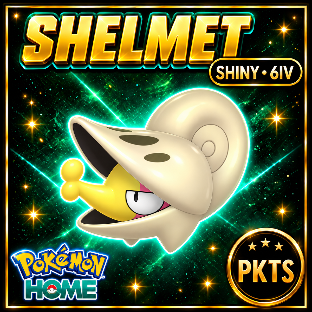 Shiny Shelmet Pokémon HOME 6IV Competitive Battle Ready - Image 1