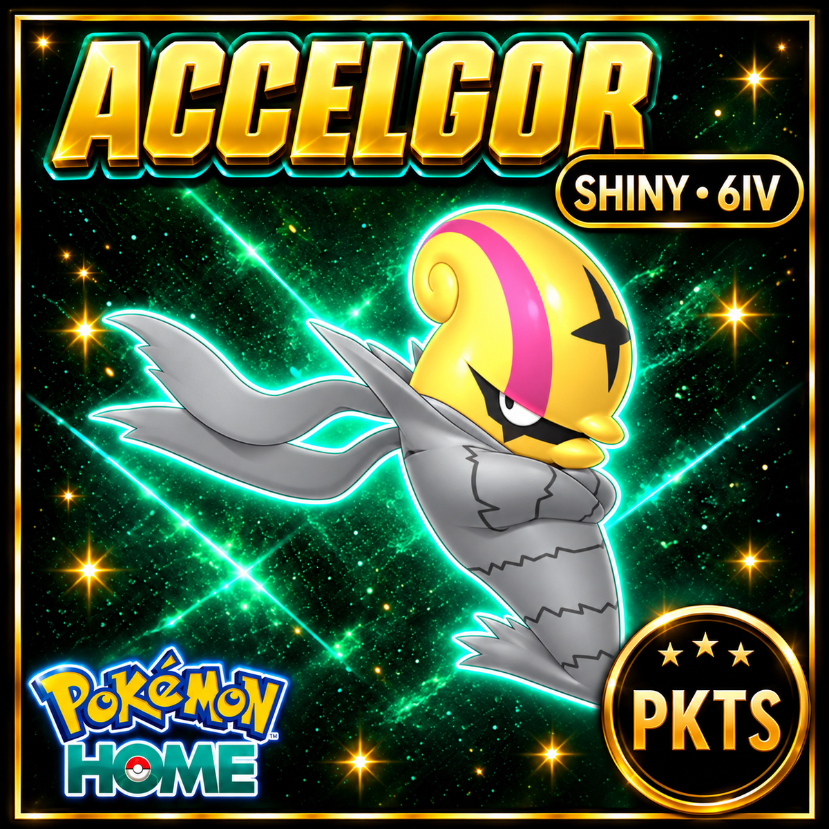 Shiny Accelgor Pokémon HOME 6IV Competitive Battle Ready - Image 1