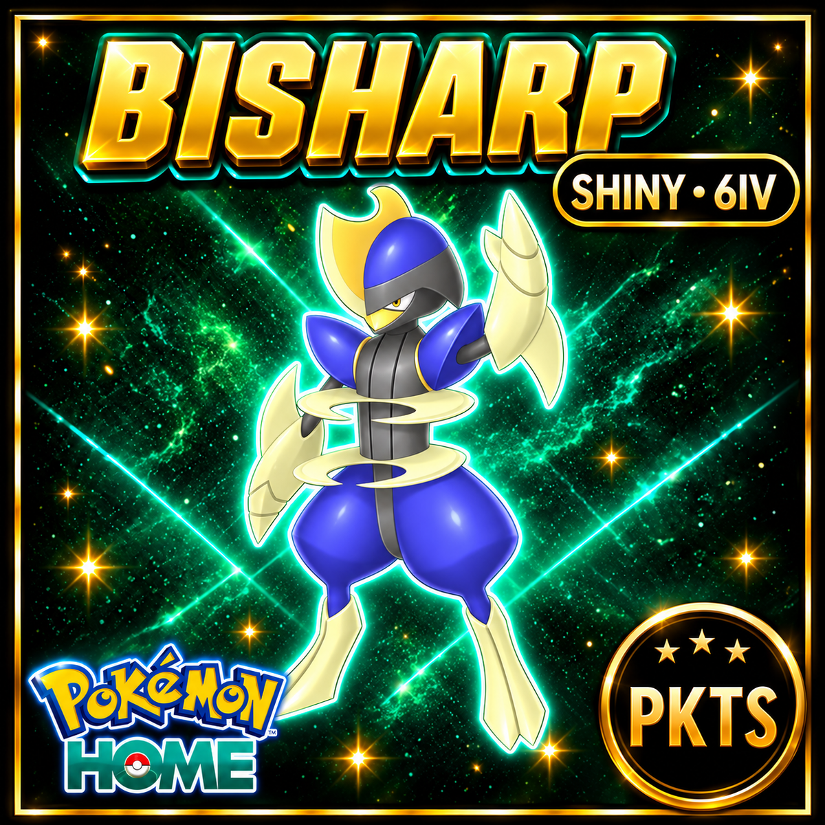 Shiny Bisharp Pokémon HOME 6IV Competitive Battle Ready - Image 1