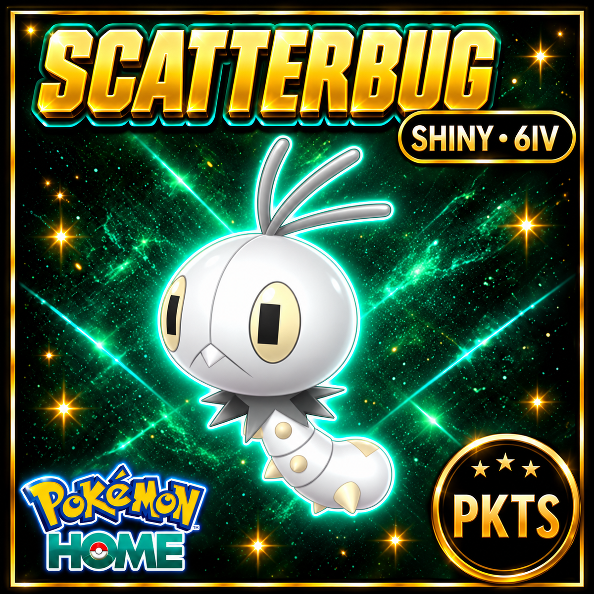 Shiny Scatterbug Pokémon HOME 6IV Competitive Battle Ready - Image 1