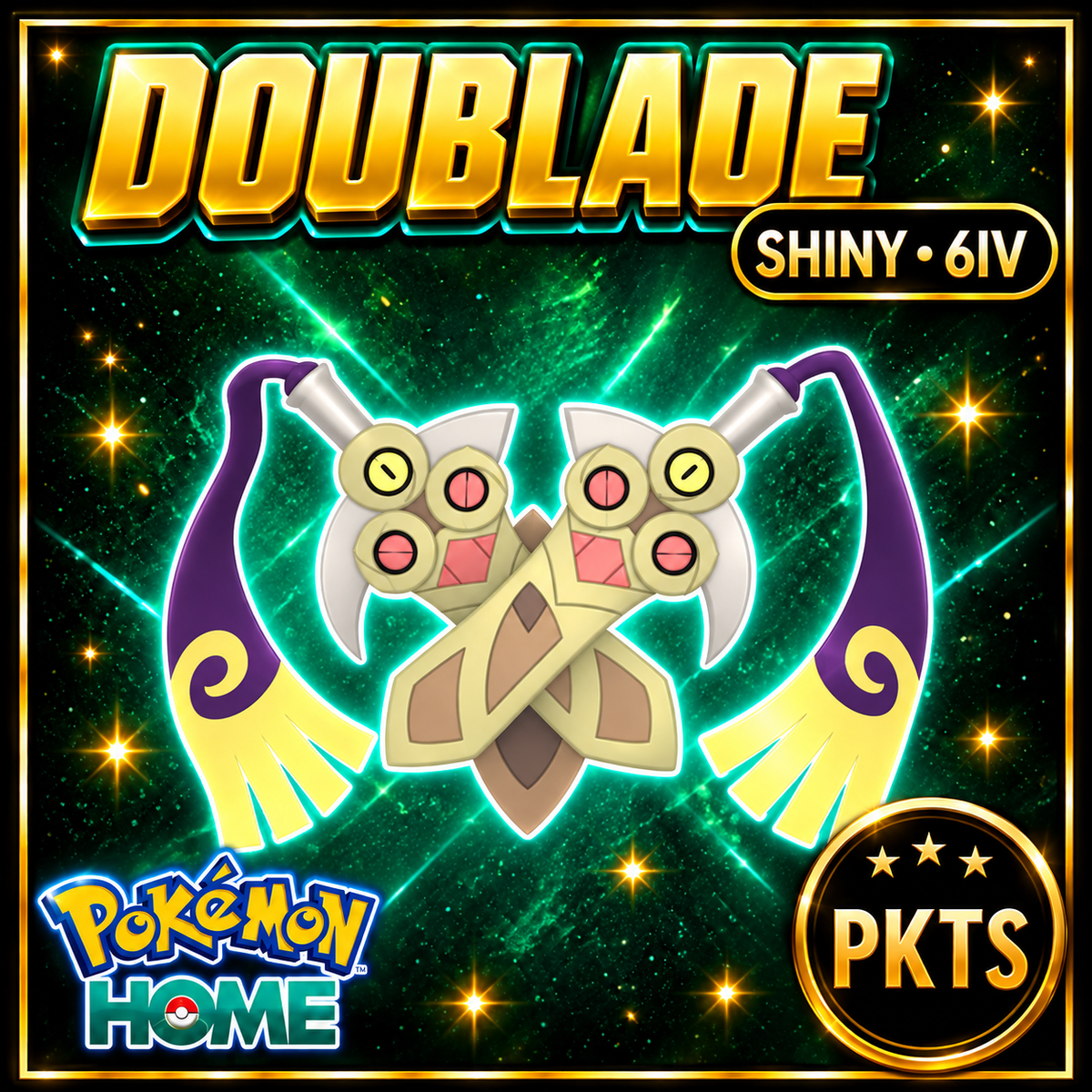 Shiny Doublade Pokémon HOME 6IV Competitive Battle Ready - Image 1