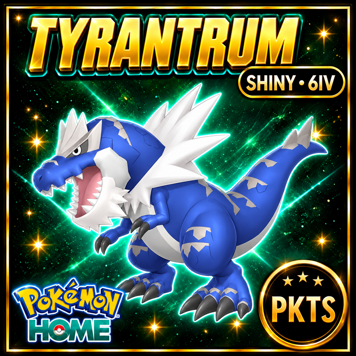 Shiny Tyrantrum Pokémon HOME 6IV Competitive Battle Ready - Image 1