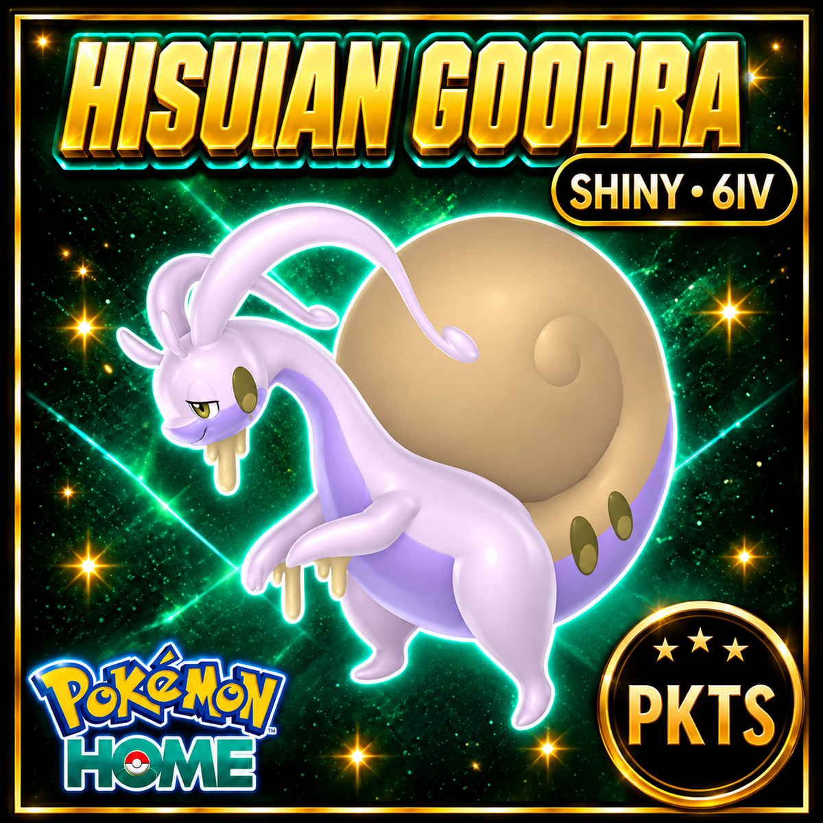 Shiny Hisuian Goodra Pokémon HOME 6IV Competitive Battle Ready - Image 1