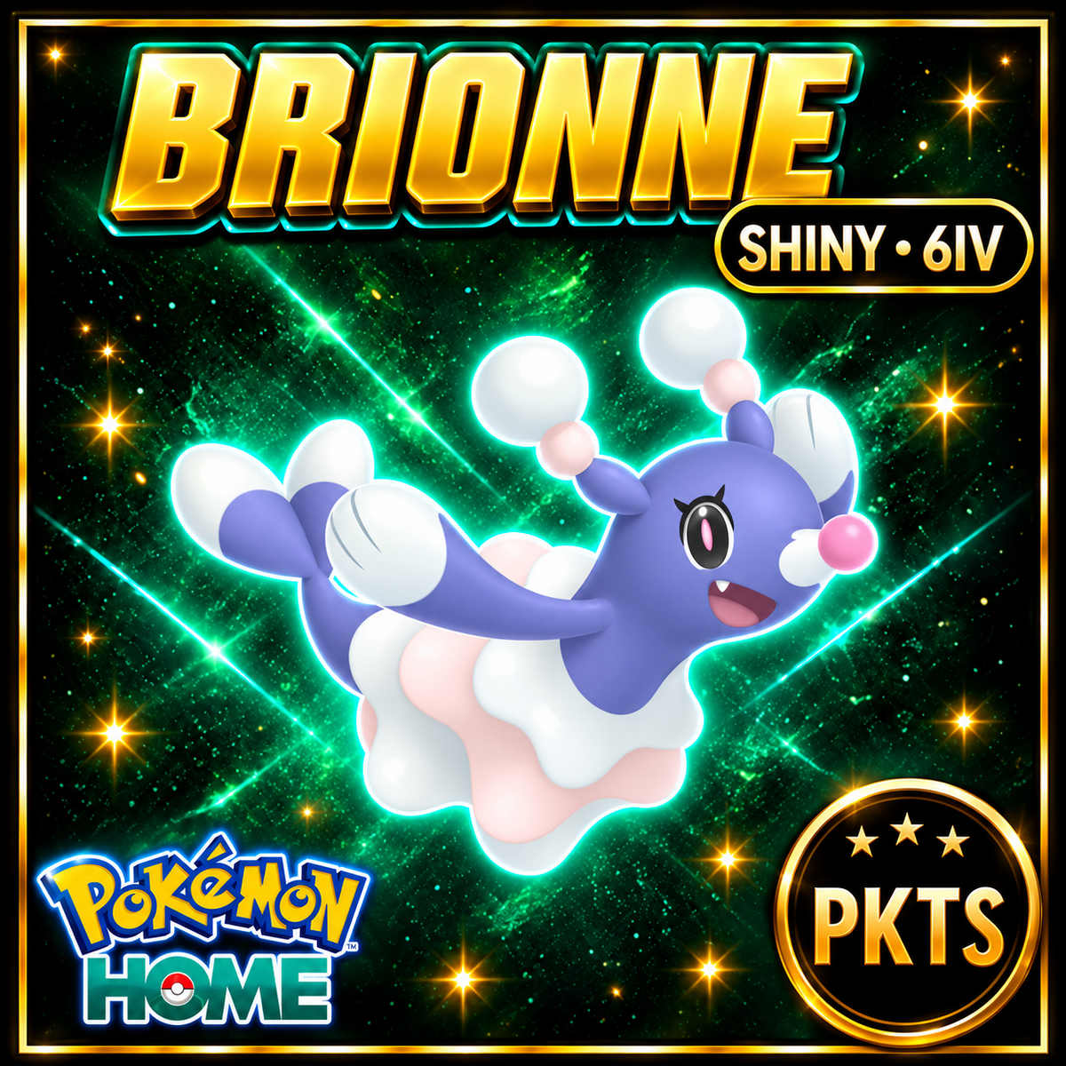 Shiny Brionne Pokémon HOME 6IV Competitive Battle Ready - Image 1