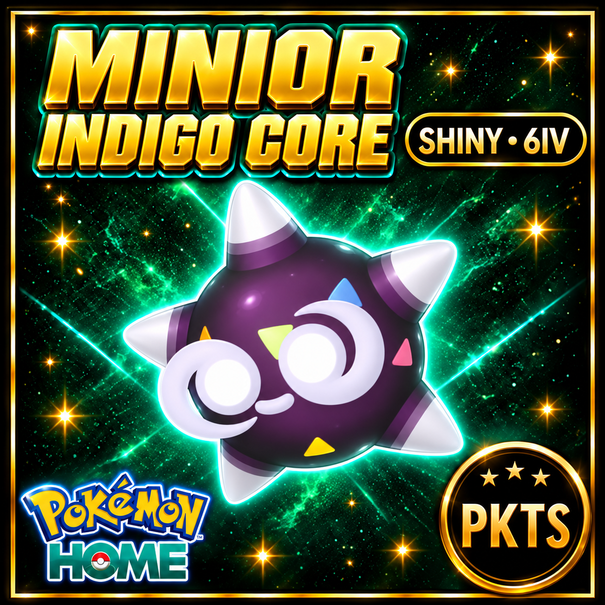 Shiny Minior Indigo Core Pokémon HOME 6IV Competitive Battle Ready - Image 1