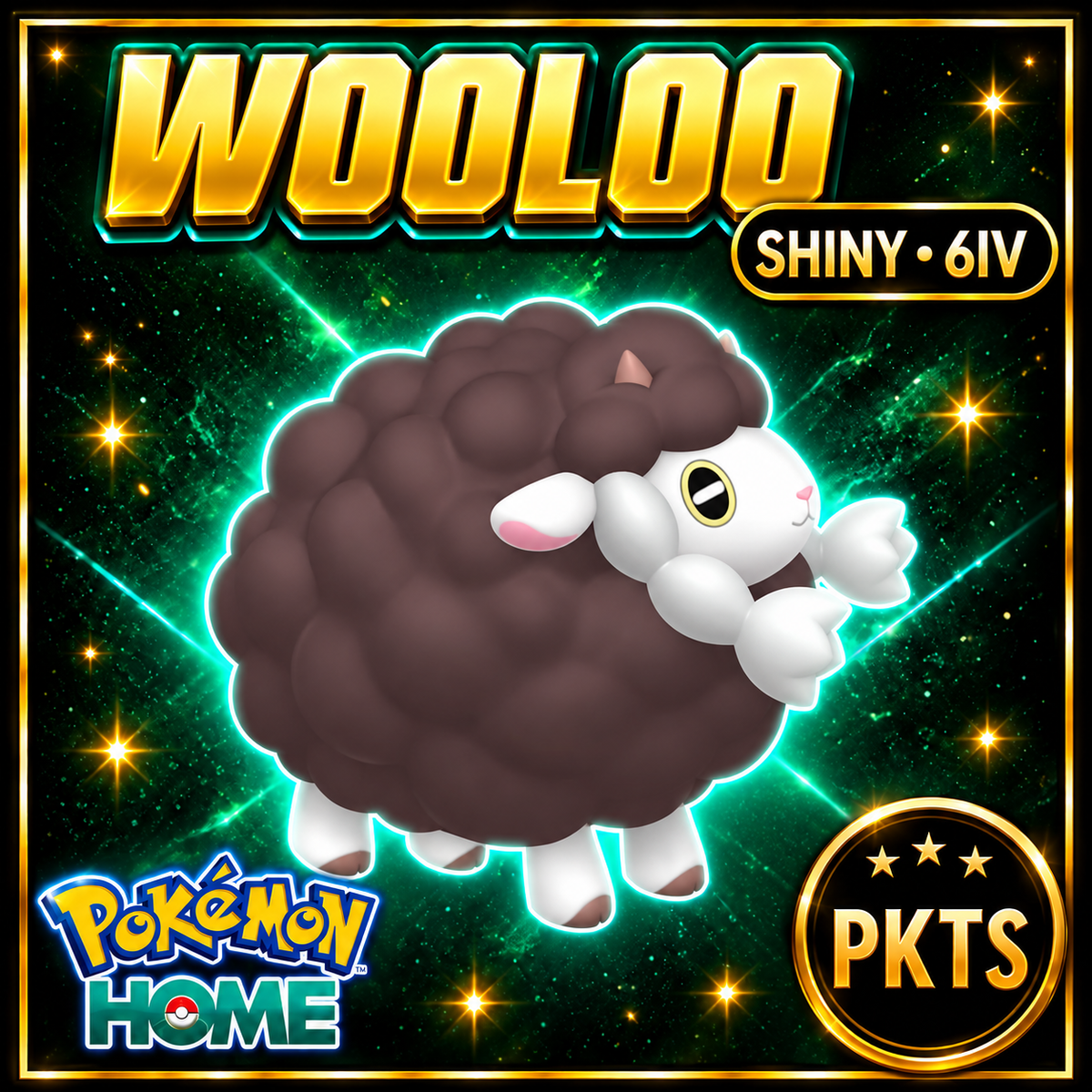 Shiny Wooloo Pokémon HOME 6IV Competitive Battle Ready - Image 1