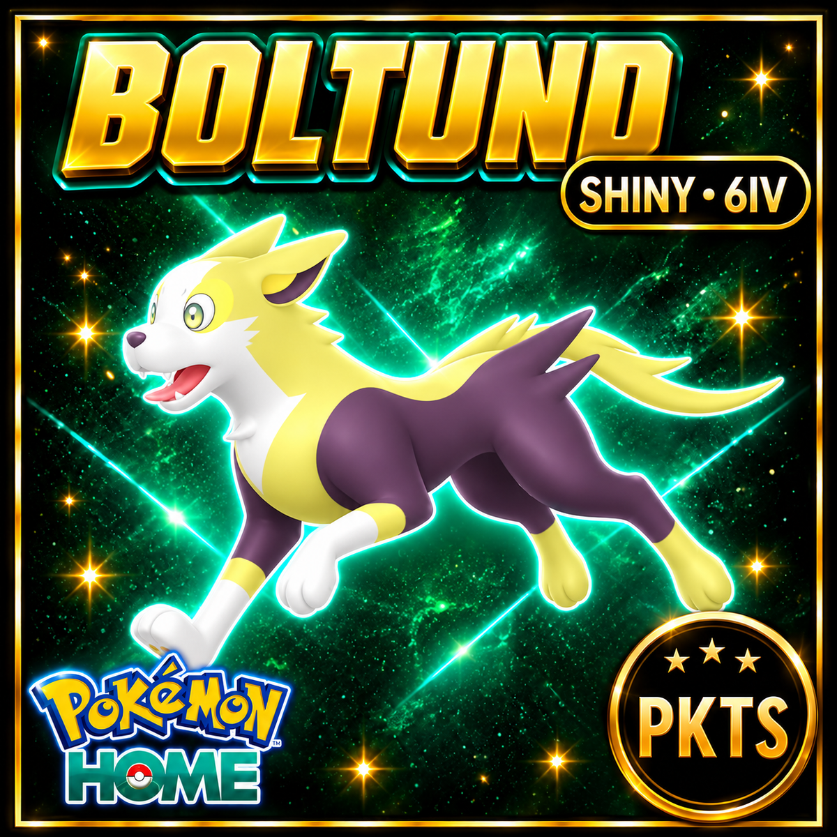 Shiny Boltund Pokémon HOME 6IV Competitive Battle Ready - Image 1