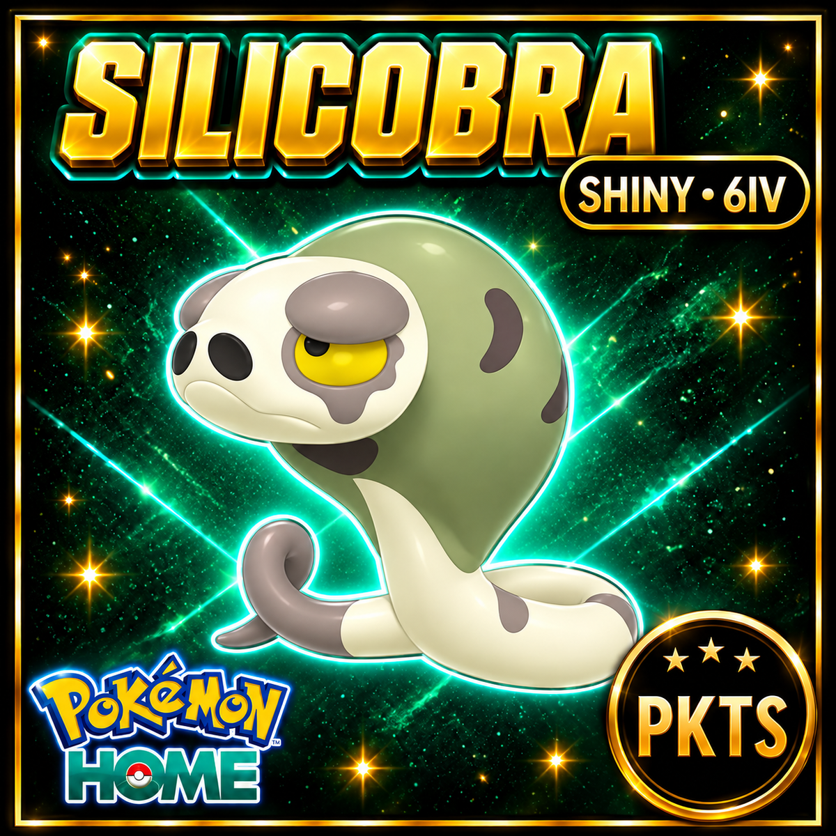 Shiny Silicobra Pokémon HOME 6IV Competitive Battle Ready - Image 1