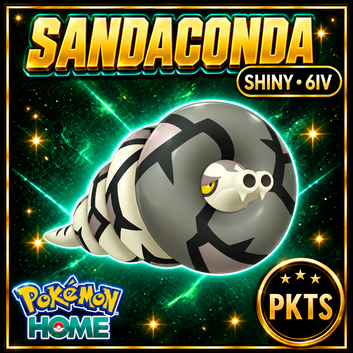 Shiny Sandaconda Pokémon HOME 6IV Competitive Battle Ready - Image 1