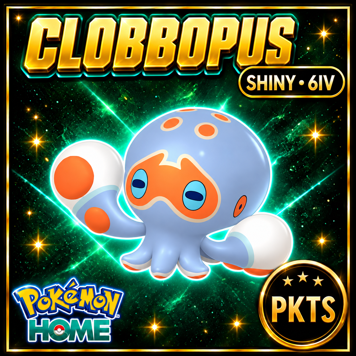 Shiny Clobbopus Pokémon HOME 6IV Competitive Battle Ready - Image 1
