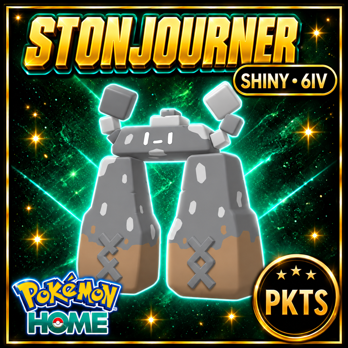 Shiny Stonjourner Pokémon HOME 6IV Competitive Battle Ready - Image 1