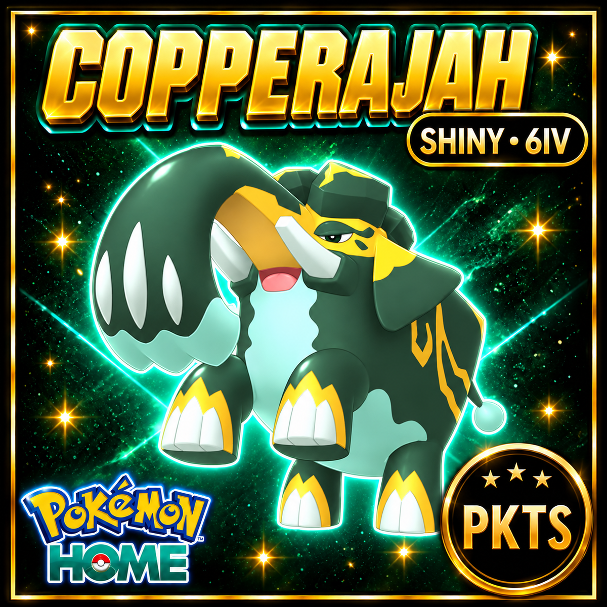 Shiny Copperajah Pokémon HOME 6IV Competitive Battle Ready - Image 1