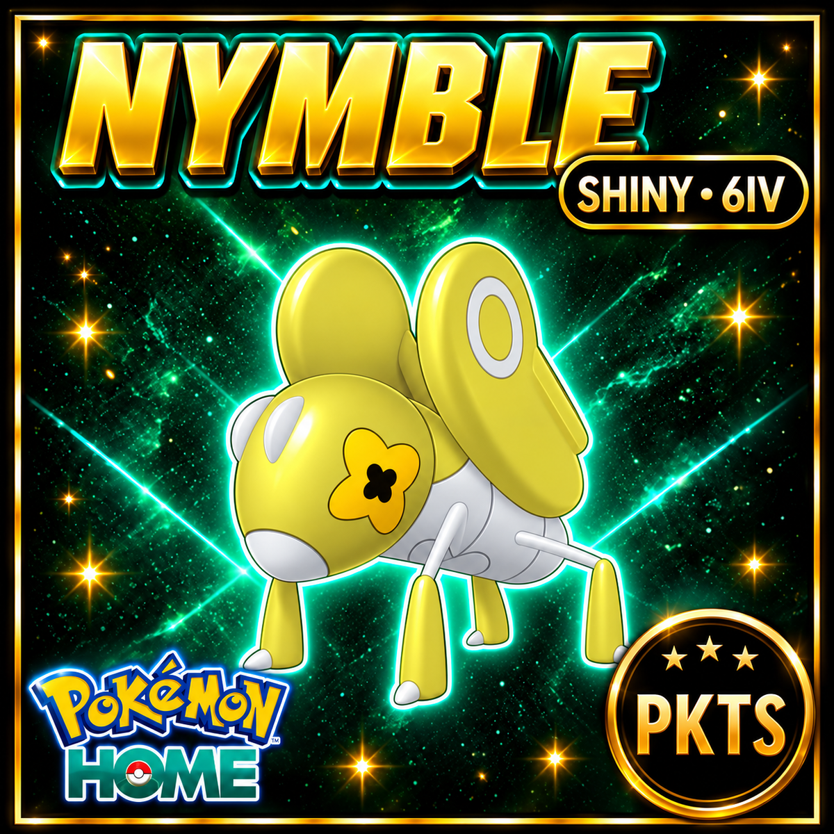 Shiny Nymble Pokémon HOME 6IV Competitive Battle Ready - Image 1