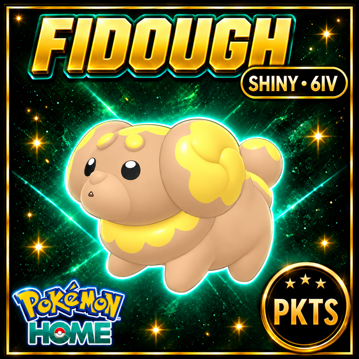 Shiny Fidough Pokémon HOME 6IV Competitive Battle Ready - Image 1