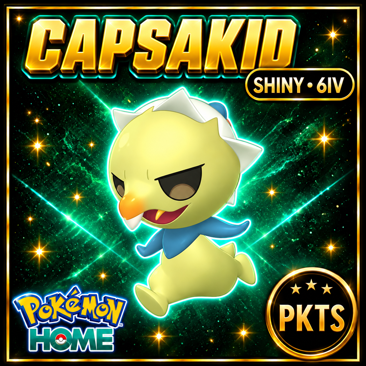 Shiny Capsakid Pokémon HOME 6IV Competitive Battle Ready - Image 1