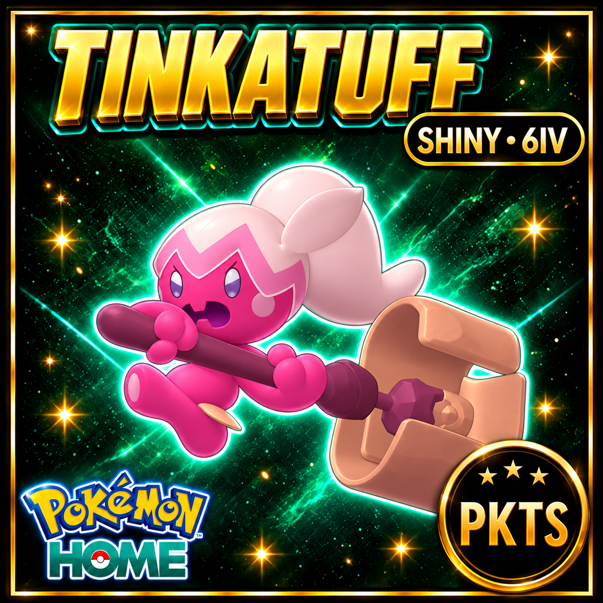 Shiny Tinkatuff Pokémon HOME 6IV Competitive Battle Ready - Image 1