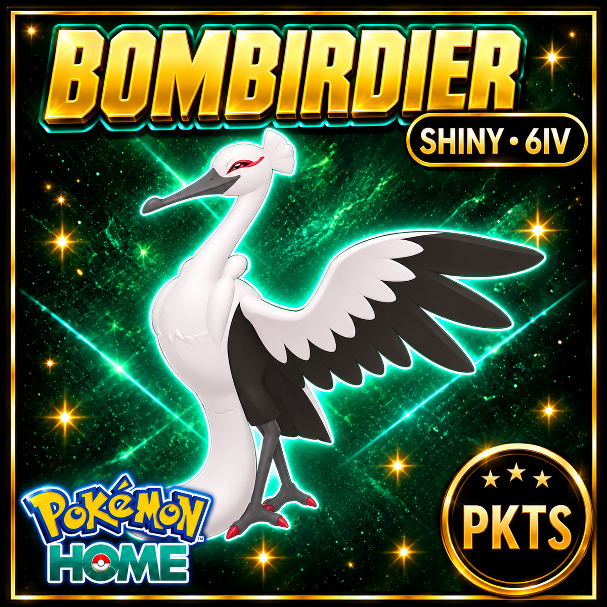 Shiny Bombirdier Pokémon HOME 6IV Competitive Battle Ready - Image 1