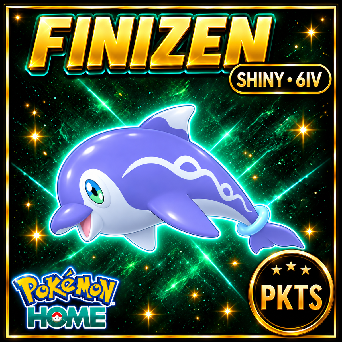Shiny Finizen Pokémon HOME 6IV Competitive Battle Ready - Image 1