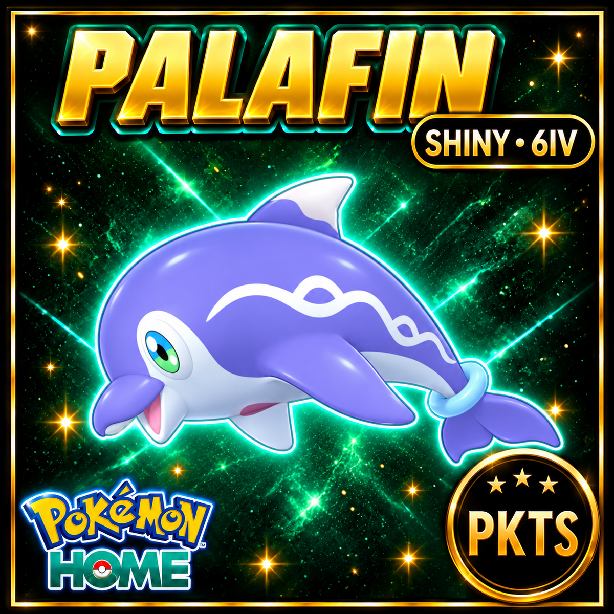 Shiny Palafin Pokémon HOME 6IV Competitive Battle Ready - Image 1