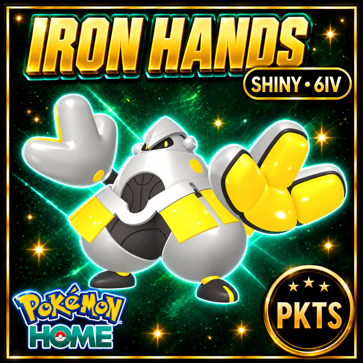 Shiny Iron Hands Pokémon HOME 6IV Competitive Battle Ready - Image 1