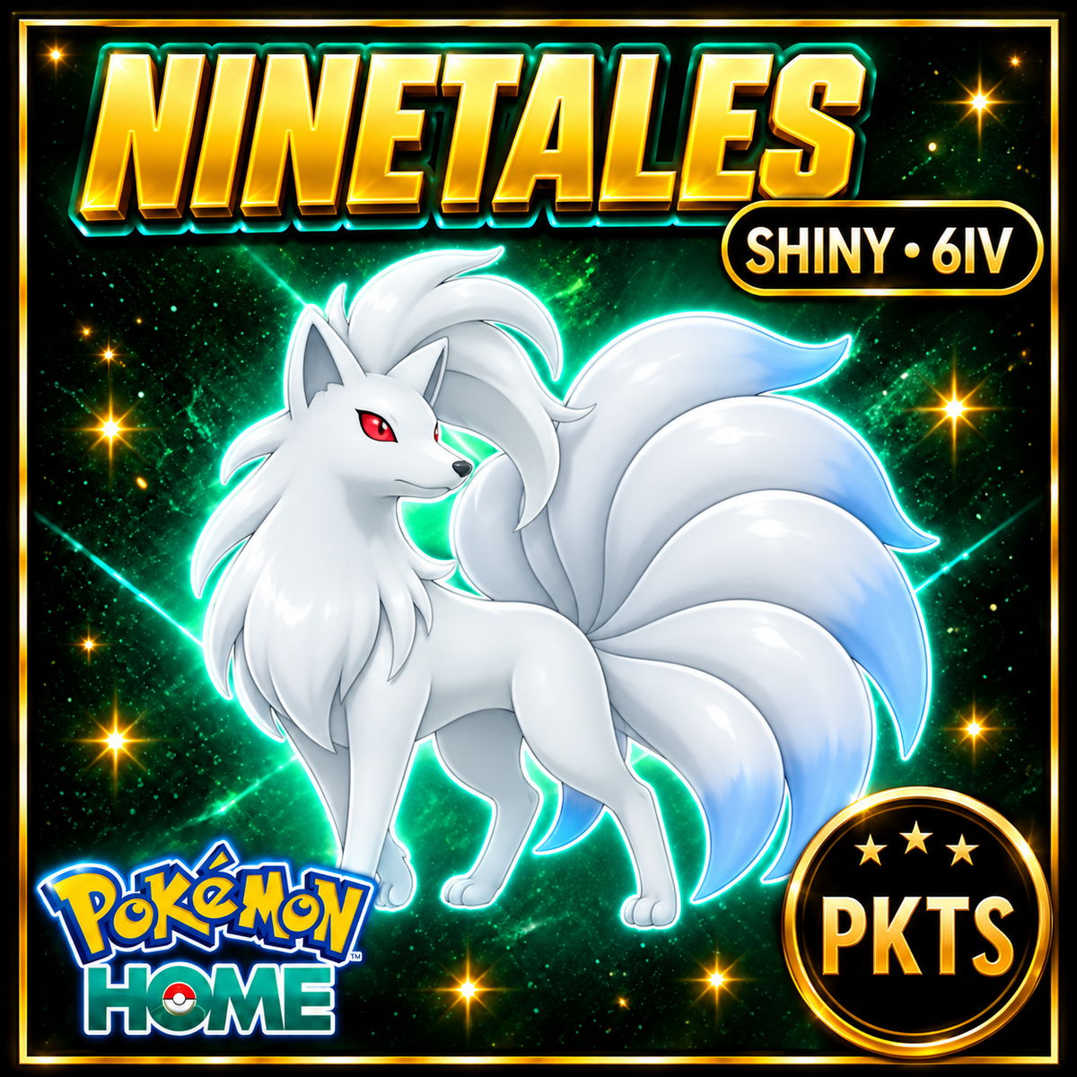 Shiny Ninetales Pokémon HOME 6IV Competitive Battle Ready - Image 1