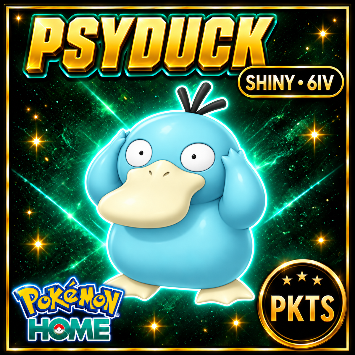 Shiny Psyduck Pokémon HOME 6IV Competitive Battle Ready - Image 1