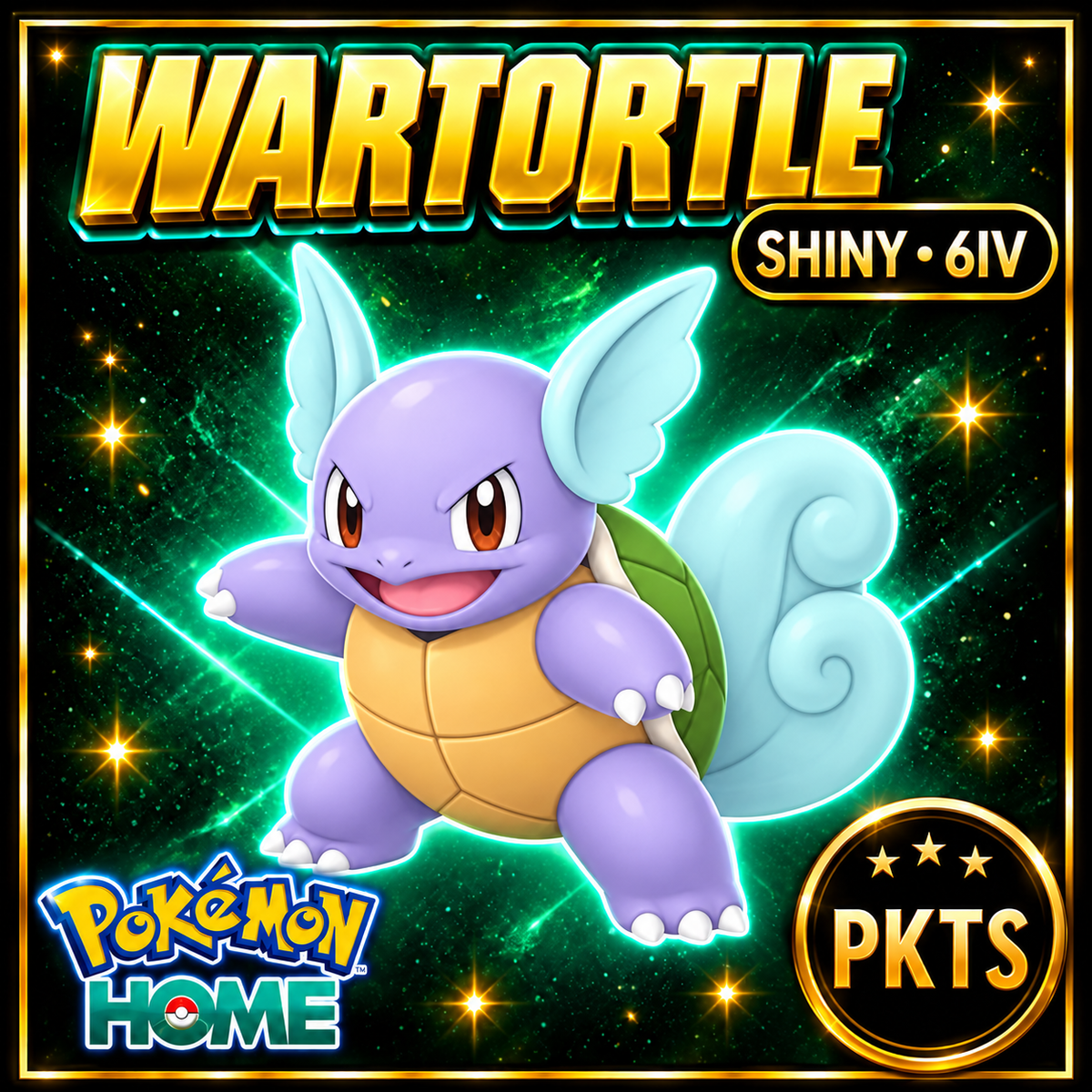 Shiny Wartortle Pokémon HOME 6IV Competitive Battle Ready - Image 1