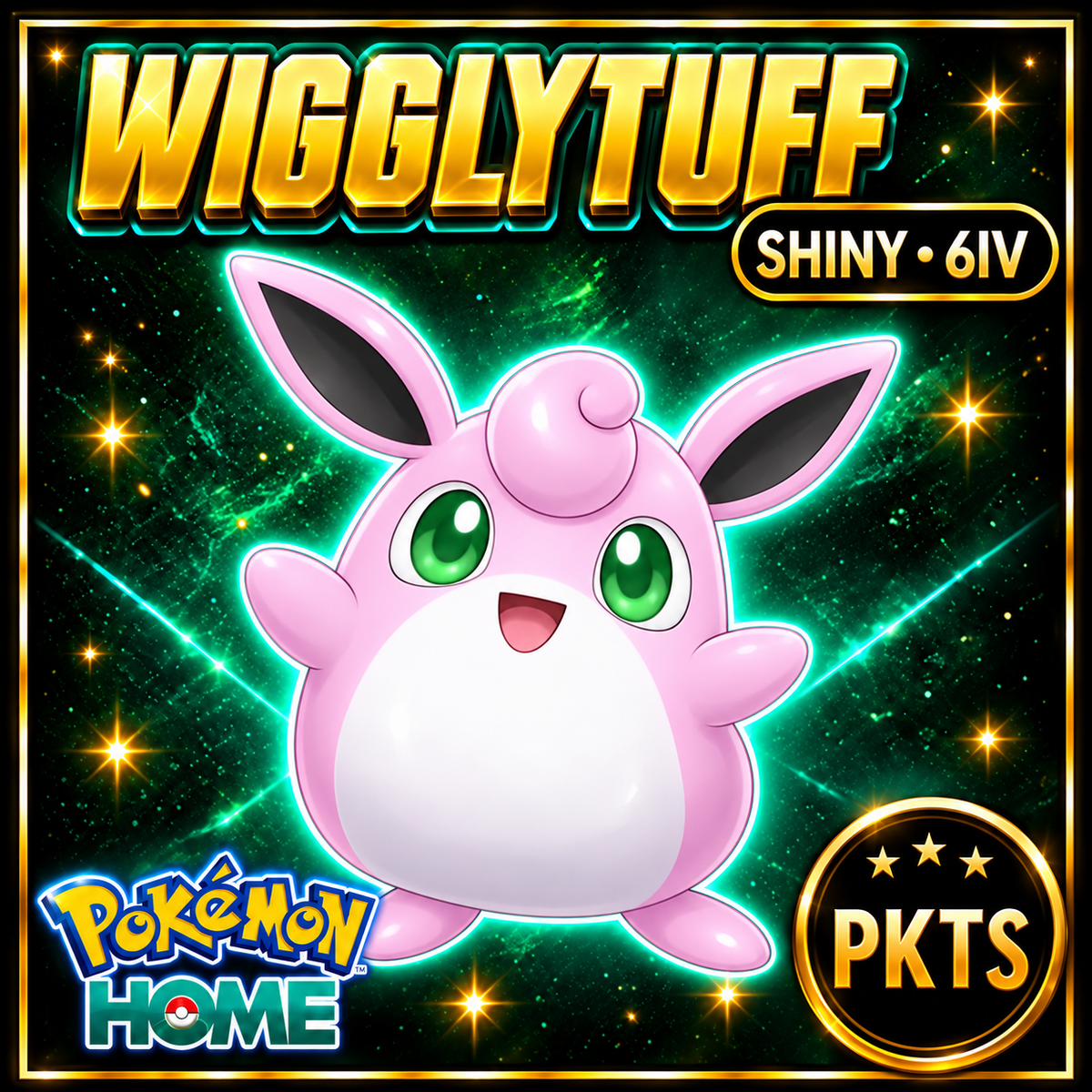 Shiny Wigglytuff Pokémon HOME 6IV Competitive Battle Ready - Image 1