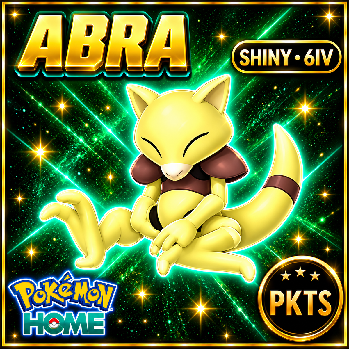 Shiny Abra Pokémon HOME 6IV Competitive Battle Ready - Image 1