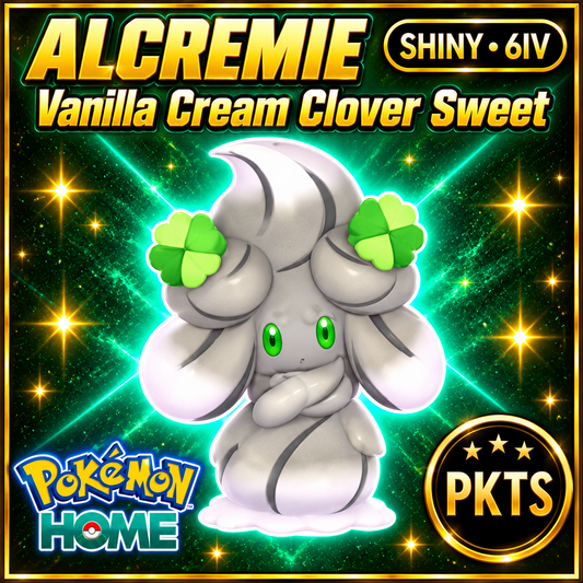 Shiny Alcremie Clover Sweet Pokémon Sword Shield 6IV PKTS Image 1