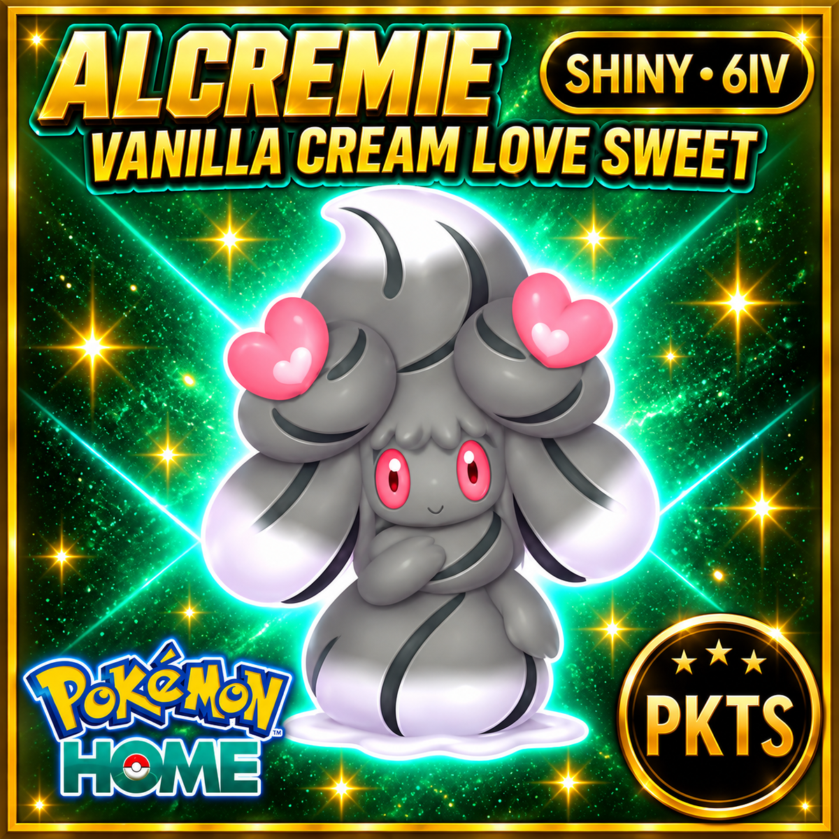 Shiny Alcremie Vanilla Cream Love Sweet Pokémon HOME 6IV Competitive Battle Ready - Image 1
