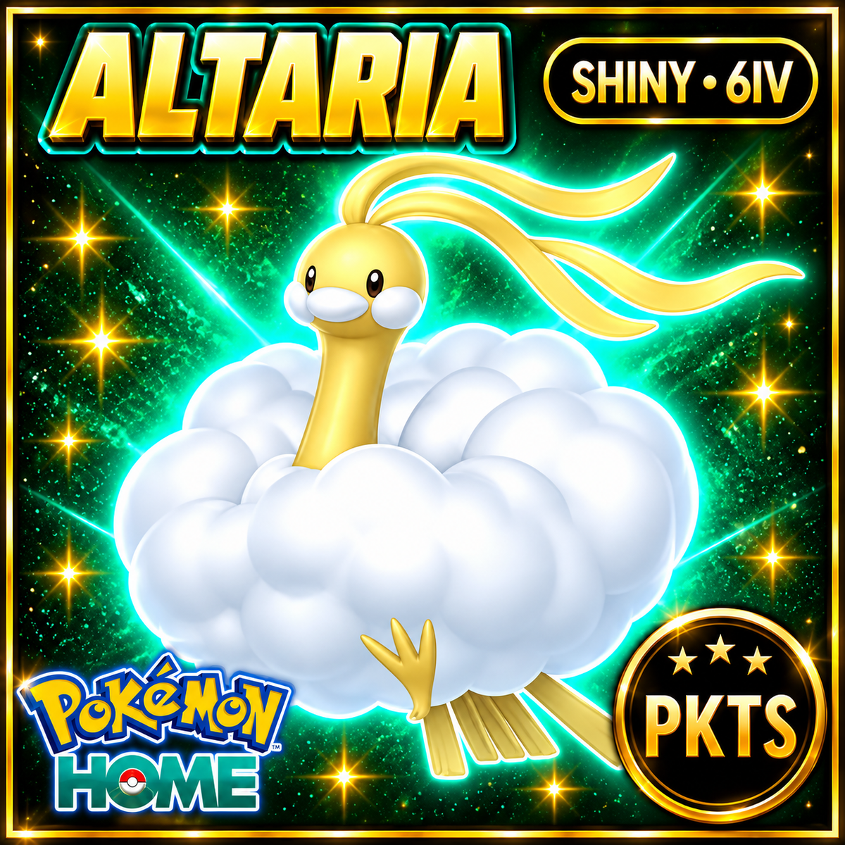Shiny Altaria Pokémon HOME 6IV Competitive Battle Ready - Image 1