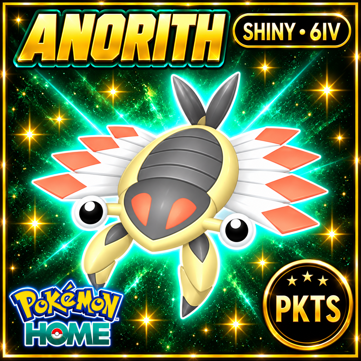 Shiny Anorith Pokémon HOME 6IV Competitive Battle Ready - Image 1