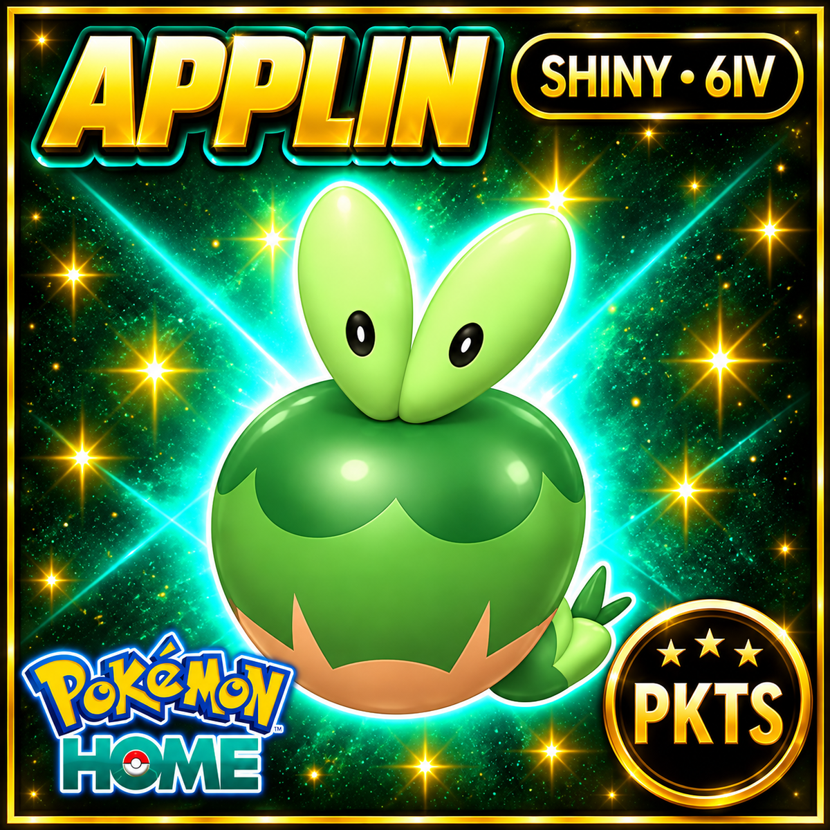 Shiny Applin Pokémon HOME 6IV Competitive Battle Ready - Image 1