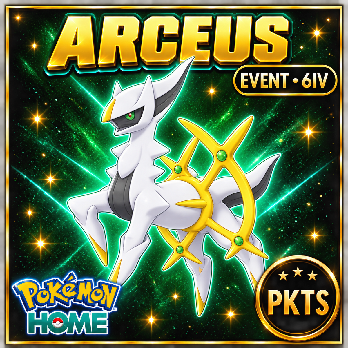JPN Movie Arceus 2009 6IV Legal Lv100 Adamant Judgment + Roar of Time Event Mythical Pokémon HOME + SV Compatible - Image 1