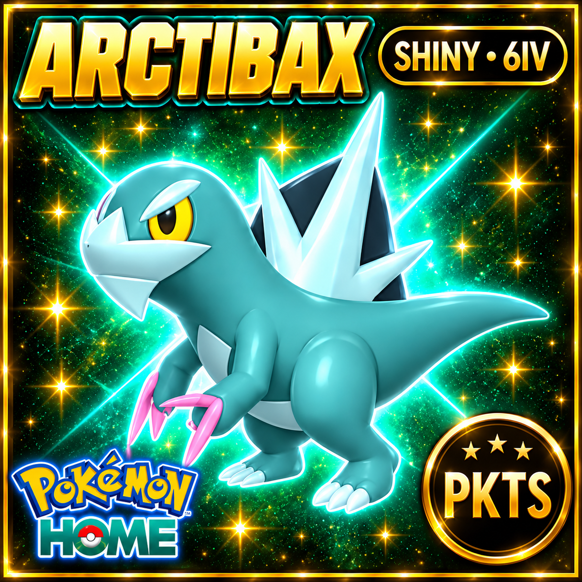 Shiny Arctibax Pokémon HOME 6IV Competitive Battle Ready - Image 1