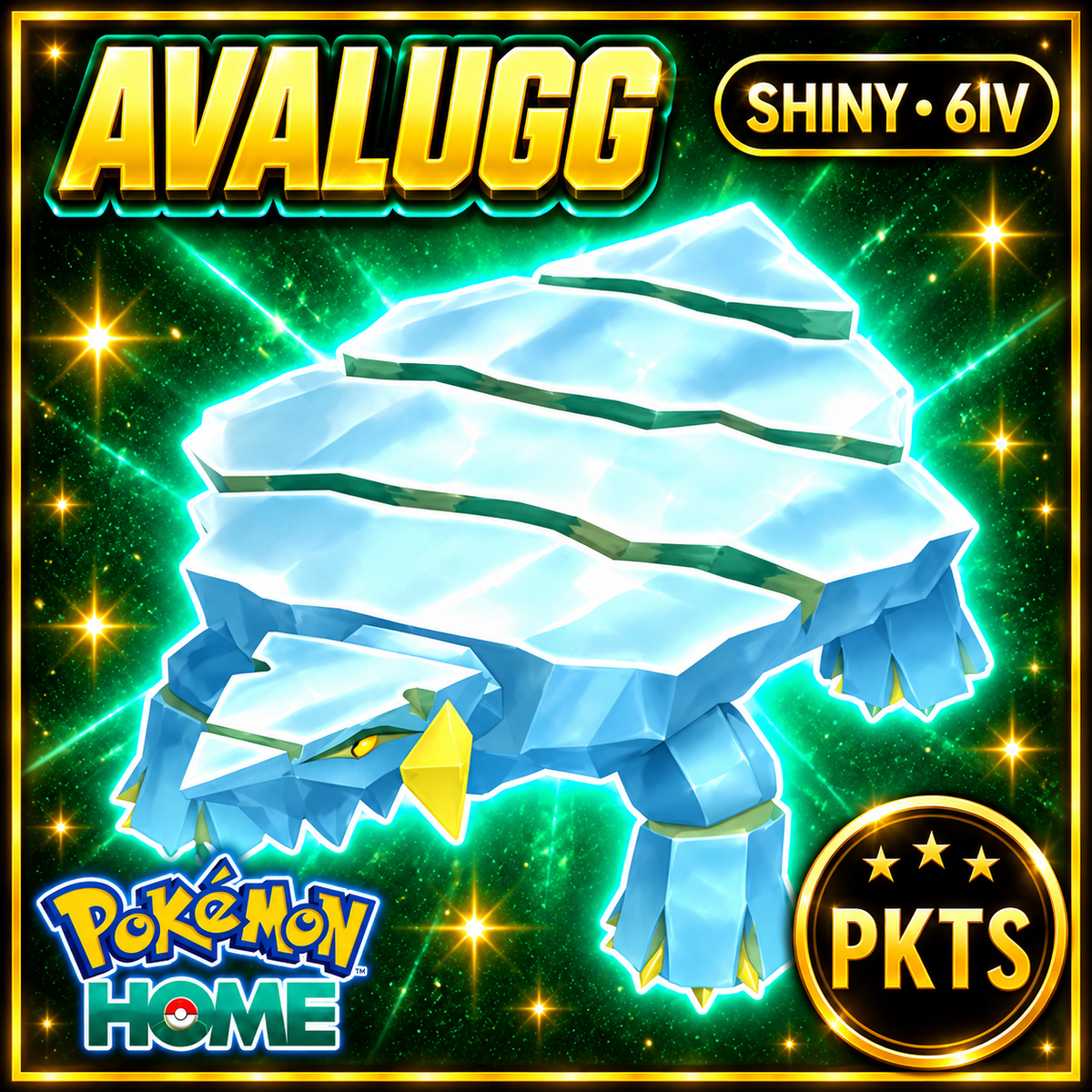 Shiny Avalugg Pokémon HOME 6IV Competitive Battle Ready - Image 1