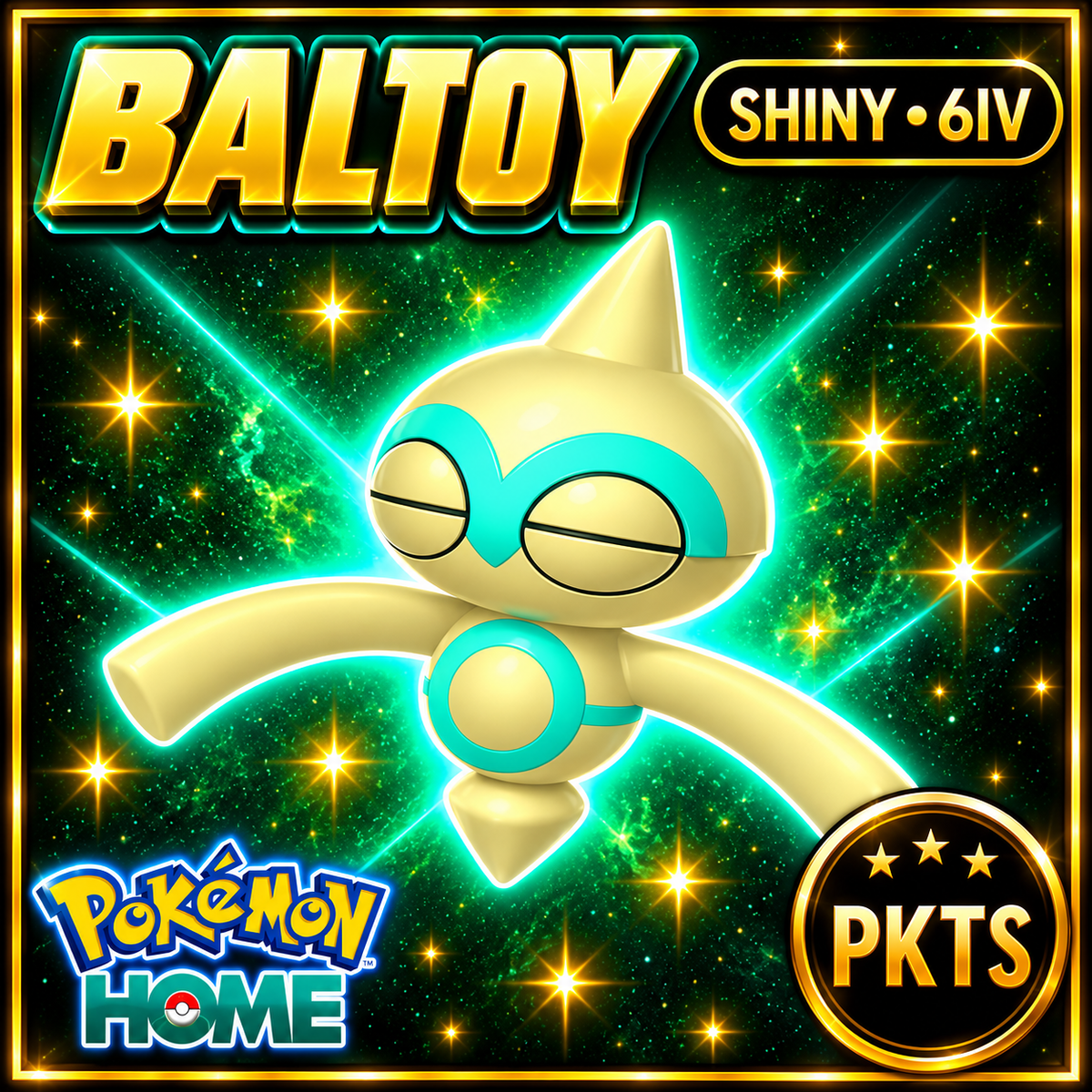 Shiny Baltoy Pokémon HOME 6IV Competitive Battle Ready - Image 1