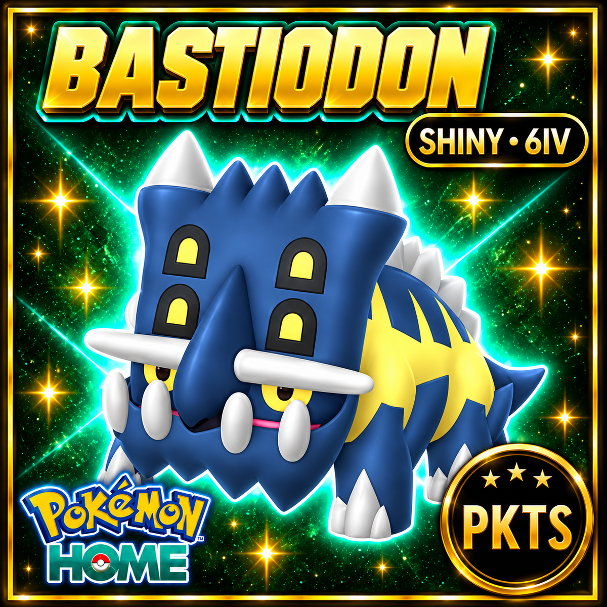 Shiny Bastiodon Pokémon HOME 6IV Competitive Battle Ready - Image 1