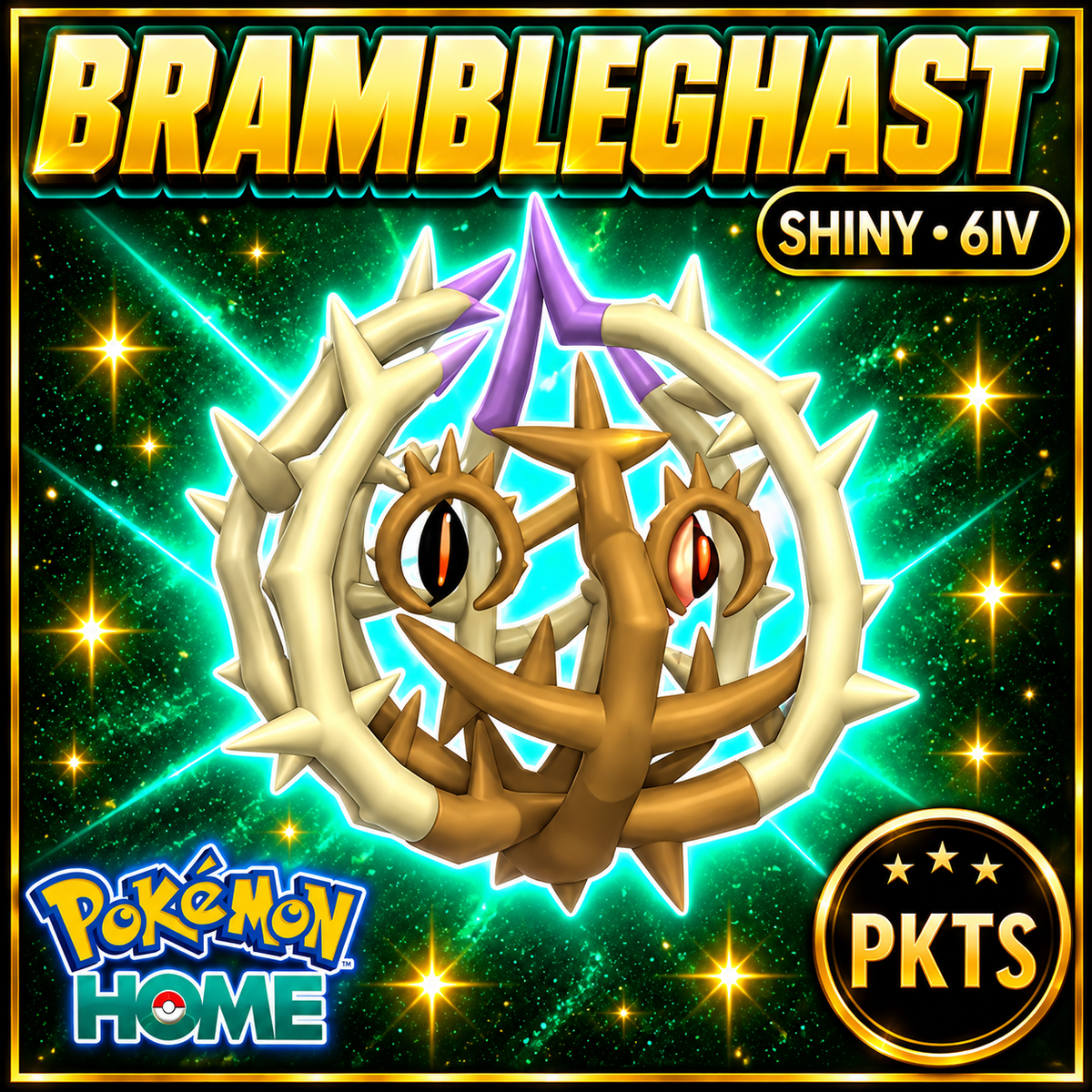 Shiny Brambleghast Pokémon HOME 6IV Competitive Battle Ready - Image 1