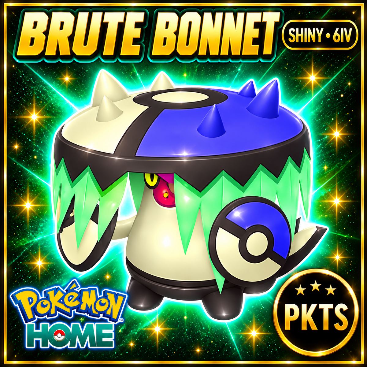 Shiny Brute Bonnet Pokémon HOME 6IV Competitive Battle Ready - Image 1