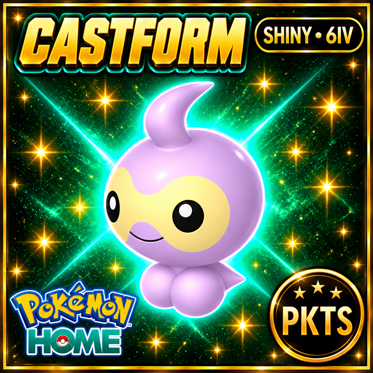Shiny Castform Pokémon HOME 6IV Competitive Battle Ready - Image 1